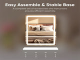 Vanity Mirror with Lights, 17" x 19" LED Makeup Mirror with Dimmable 3 Color Modes, Touch Screen 99053170