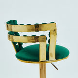 Modern Bar chair with golden color iron tube legs, soft cushions and comfortable W234P218162
