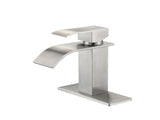 Waterfall Spout Single Handle Bathroom Sink Faucet 10052477