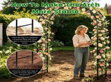 Freestanding Metal Trellis Arch Multi-Size Adjustable Modular Pipe Design, Black Iron Frame 81140727