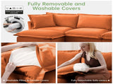 Slip-covered Armchair with 1 Big Back Cushion and 2 Big Toss Pillows, Single Deep Seat Comfy Single W3041P281156