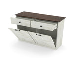 Farmhouse Double Tilt Out Trash Cabinet for 20 Gallon Trash Cans, Free Standing Recycling Cabinet 08872441