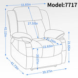 Dual Motor Infinite Position Up to 350 LBS Leatheraire Power Lift Recliner Chair, Heavy Duty Motion W1803P243552