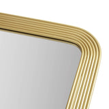 Rounded Rectangle Fluted Wall Mirror Gold See below B035P266695