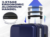 Luggage,with front opening,TSA approved lock,hardshell suitcase,Blue W2880P208360