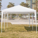 ZNTS 3 x 6m Six Sides Two Doors Waterproof Tent with Spiral Tubes White 13319883