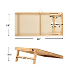 4x2 FT Large Size Cornhole Board Set of 2, Wooden Outdoor Game Board Set with 8 Bean Bags, Perfect W2640P227929