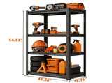 Heavy Duty Adjustable Metal Storage Shelving Unit, 1600 LBS Load Capacity Garage & Kitchen Utility 45218881