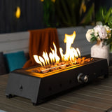 28 inch Tabletop Fire Pit, Propane Gas Fire Pit with Quick Connect Joint, Glass Wind Guard and Lava W853P143553
