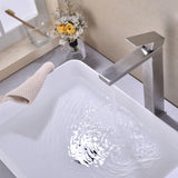 ZNTS Single Handle Sink Brushed Nickel Vanity Bathroom Faucet, Basin Mixer Tap W928124228