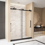 Frameless Single sliding shower door 60 "W x 76" H, 1/4 " Clear Tempered Glass, Explosion W1675P307002