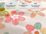 3 Piece Spring Pink Floral Duvet Cover Set for Women Adults Home Bedroom Pink Flowers Bedding Set 74460609