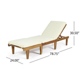 ARIANA KD WOOD CHAISE LOUNGE W/ CUSHION 57523.00