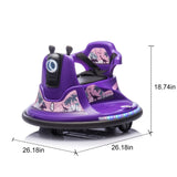 12V Kids Ride On Bumper car W/Parents control,Rotate 360 degrees,Two-handed switch for direction W1578P235079