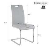 Modern Dining Chairs with Faux Leather Padded Seat Dining Living Room Chairs Upholstered Chair with W210127288