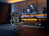 Ergonomic Gaming Chair, Video Game Chair with Pocket Spring Cushion and Footrest, Height Adjustable 01564178