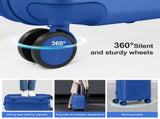 Premium 5-Piece ABS Luggage Set with Diamond Pattern & Reinforced Corners 13837498