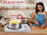 3500W Electric Single Burner Cooktop 110V - Rapid Heating Hot Plate with 4 Preset Modes 81528283