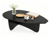 Oval Modern Coffee Table, Engineered Wood Low Accent Table with TShaped Arched Base, Capacity 13056482