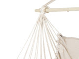 Distinctive Cotton Canvas Hanging Rope Chair with Pillows Beige 58301688