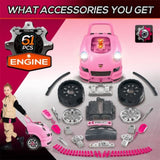 Pink Kids Truck Mechanic Repair Truck Set for 3-5 Yr Toddlers 04320318
