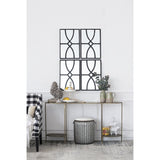 16" x 23" Rectangular Wooden Wall Mirror with Antique Black Frame, Vertical or Horizontal Home Decor W2078124316