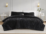 Ultrasoft Faux Fur Ribbed Comforter Set Full/Queen B035P294134
