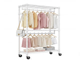 Heavy Duty Closet Garment Rack,3-Tier Adjustable Metal Freestanding Clothes Rack with 2 Rods and 77488951