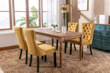 ZNTS Modern, High-end Tufted Solid Wood Contemporary Velvet Upholstered Dining Chair with Wood Legs 02045627