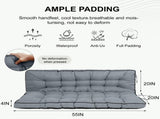 Outdoor Swing Cushions 55 Inch, Waterproof 4" Thick Porch Swing Cushion Replacement with Backrest 68199430
