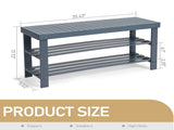 3-Tier Seamless Top Bamboo Shoe Rack 96661986