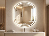 32x20" Oval LED Backlit Bathroom Mirror, 3 Color Temperatures Stepless Dimmable Vanity Mirror, 26607326