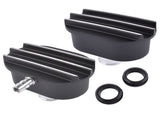 Aluminum Valve Cover Breather PCV Combo Kit Finned Valve Cover Breather Black 63183266