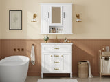 36'' Medicine Cabinet, Wall Mounted Bathroom Storage Cabinet, Modern Bathroom Wall Cabinet with N725P346902K