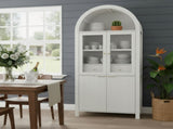 71" Fluted Tall Arched Pantry Cabinet with Adjustable Shelves, Elegant Display Storage with Hidden W2917P384723