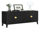 4-Door Sideboard Storage Cabinet for Living Room and Dining Room, Two Large Cabinets with Gold N759P192449B