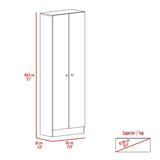 Virginia Double Door Storage Cabinet, Five Shelves B128P148835