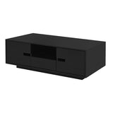 Modern High Glossy Rectangle Coffee Table, Stylish Center Table Storage Space, Accent Furniture 12830033
