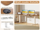 Walnuttop White Frame 55" Electric Standing with Dual Motors, 3 Memory Settings Sit-Stand 12608046