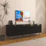 Modern warm Black TV cabinet for 80 inch TV Stands, for Living Room Bedroom W331P195807
