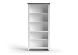ZNTS Bridgevine Home Hampton 72 inch high 5-shelf Bookcase, No Assembly Required, Jasmine Whitewash and B108P160168