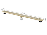 36 Inches Linear Shower Drain, Included Hair Strainer and Leveling Feet W2287P151592