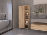 Portland 5-Shelf Linen Cabinet Light Oak B06280251