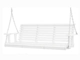 4.5 ft Wooden Porch Swing with Hanging Chains, 880 lbs Heavy Duty Patio Bench Swing for Courtyard & 65145680