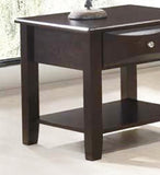 Simple Modern Look Wooden End Table Living Room Sofa Side Table Venner DrawerAnd Shelf HSESF00F6388