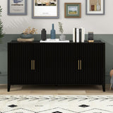 U-Style Accent Storage Cabinet Sideboard Wooden Cabinet with Metal Handles for Hallway, Entryway, WF300428AAB