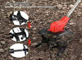 21V Electric Cordless Electric Soil Cultivator - 550W High Power 300RPM, 4-Blade 16 Steel Tines , 53131038