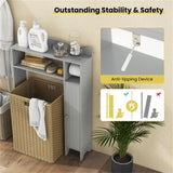 Gray bathroom cabinet, bathroom storage rack 77052113