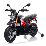 ZNTS 12V Aprilia Licensed Kids Ride On Motorcycle, 4-wheel Electric Dirt Bike with Spring Suspension, LED W2181142119