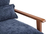 Cloud Shaped Indoor Leisure with Solid Wood Armrest & Solid Wood Frame, Chenille Fabric Accent 20845574